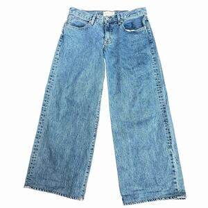 SLVRLAKE Jeans Grace Wide Leg High Rise Jeans Denim Size 27